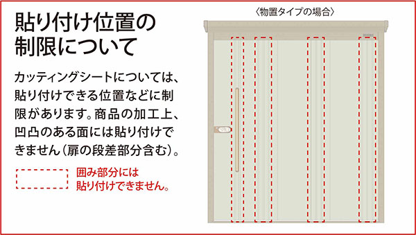 貼り付け位置の制限について